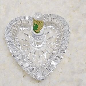 Waterford Crystal Ring Jewelry Trinket holder Heart Glass